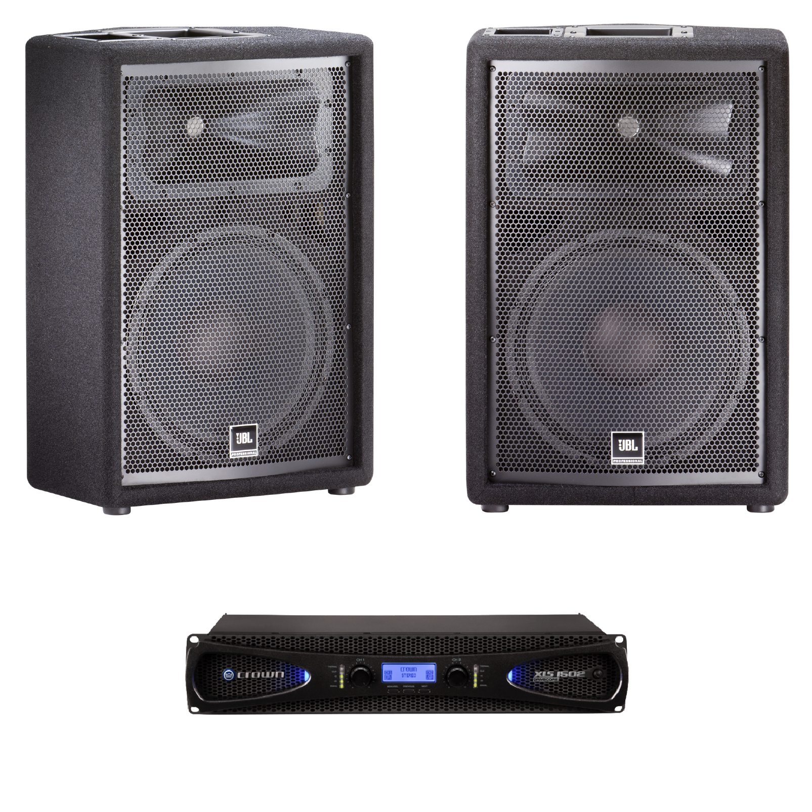 JBL JRX212 (Pair) + Crown XLS 1502