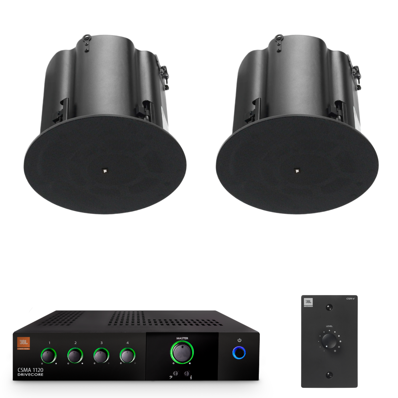 JBL Small Commercial Space Sound Bundle (Black)